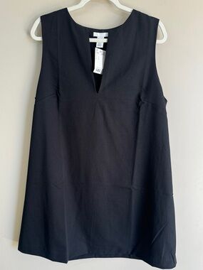 H&M black mini shift dress | sleeveless | minimalist | size L | NWT